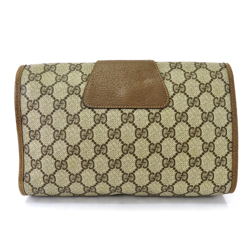 Gucci Tan and Brown GG Monogram Clutch - Picture 2 of 16